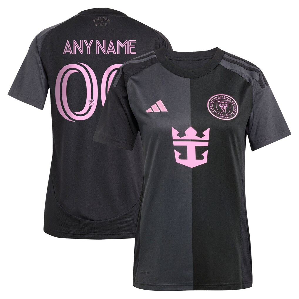 Women's Inter Miami CF adidas Black 2025 The Fortitude Kit Replica Custom Jersey - Ujersey
