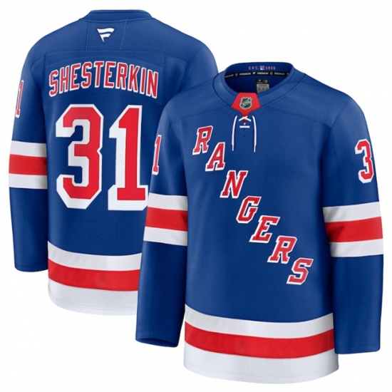 Men's New York Rangers #31 Igor Shesterkin Royal 2024-25 Home Stitched Hockey Jersey - Ujersey
