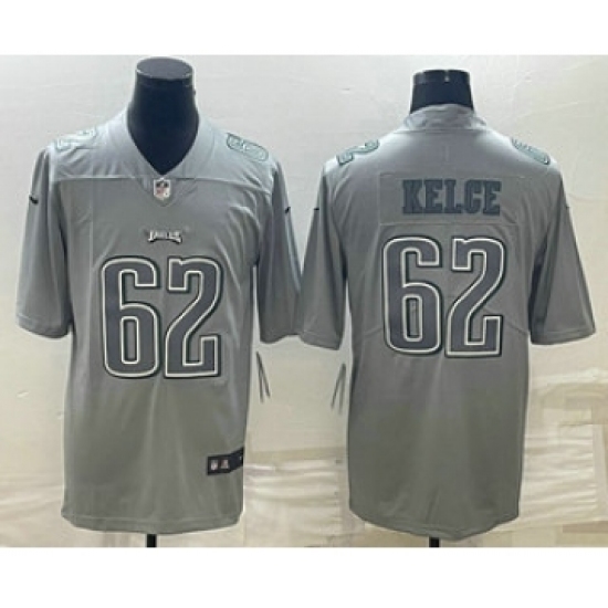 Men's Philadelphia Eagles #62 Jason Kelce Gray Atmosphere Fashion Stitched Jersey - Ujersey