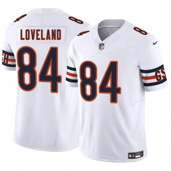 Men's Chicago Bears #84 Colston Loveland White 2025 Draft F.U.S.E. Vapor Untouchable Limited Football Stitched Jersey - Ujersey