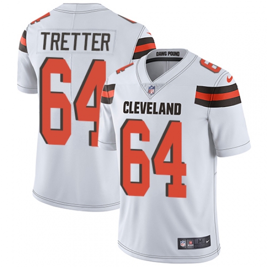 Men's Nike Cleveland Browns #64 JC Tretter White Vapor Untouchable Limited Player NFL Jersey - Ujersey