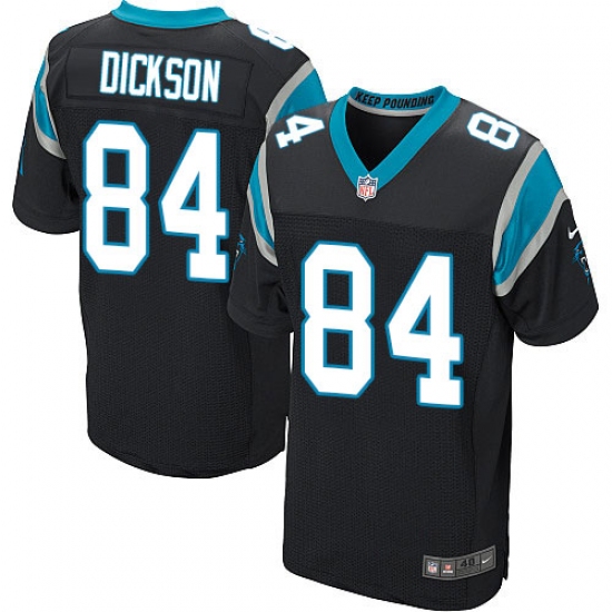 Men's Nike Carolina Panthers #84 Ed Dickson Elite Black Team Color NFL Jersey - Ujersey