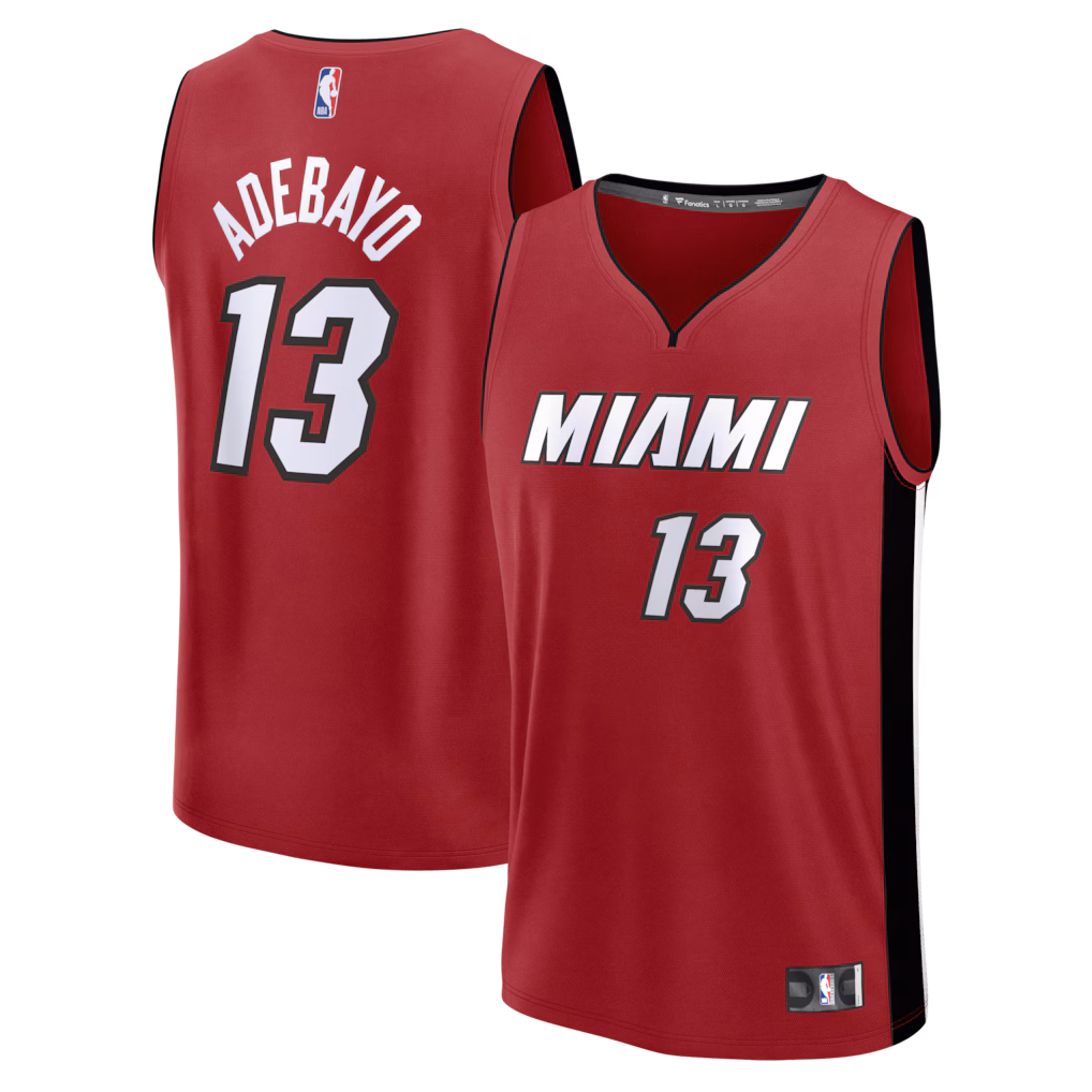 Men's Miami Heat Bam Adebayo Fanatics Red Fast Break Replica Player Jersey - Statement Edition