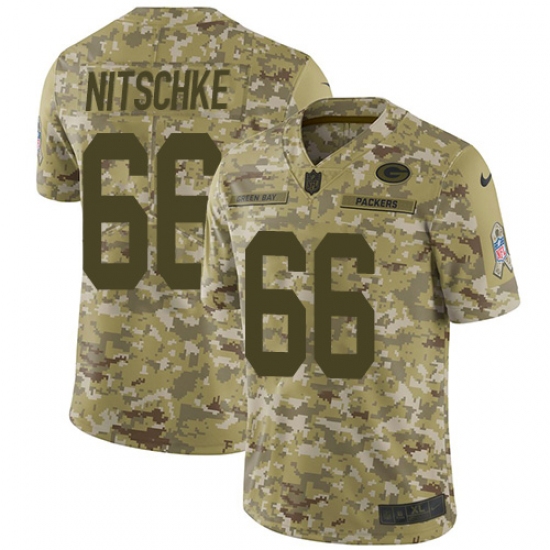 Youth Nike Green Bay Packers #66 Ray Nitschke Limited Camo 2018 Salute to Service NFL Jersey - Ujersey