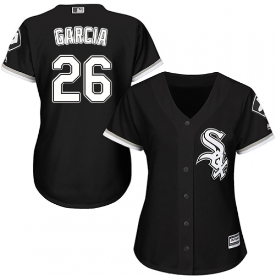 Women's Majestic Chicago White Sox #26 Avisail Garcia Authentic Black Alternate Home Cool Base MLB Jersey - Ujersey