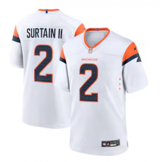 Men's Denver Broncos #2 Patrick Surtain II Nike White Game Jersey - Ujersey