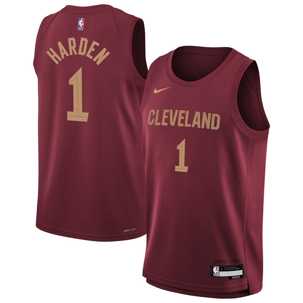 Youth Cleveland Cavaliers James Harden Nike Wine Swingman Jersey - Icon Edition - U-jersey