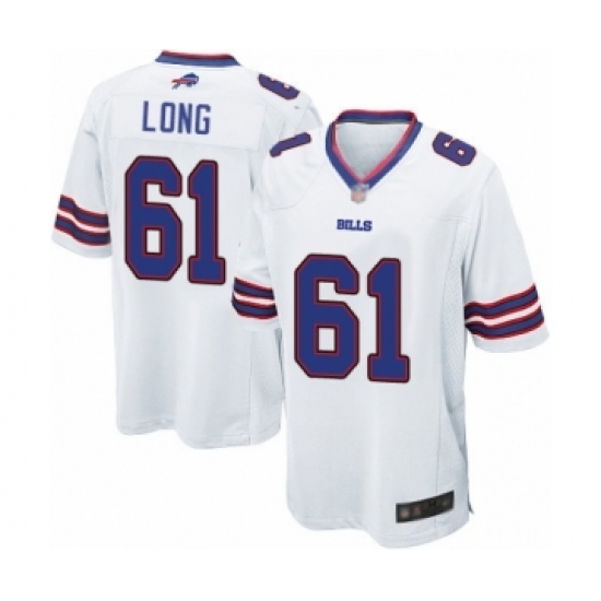 Men's Buffalo Bills #61 Spencer Long Game White Football Jersey - Ujersey