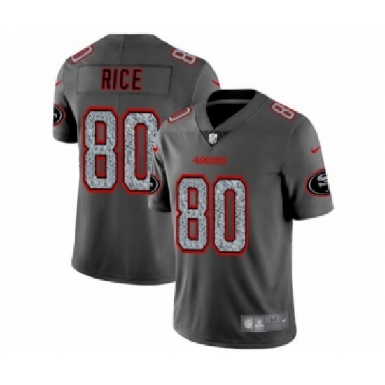 Men's San Francisco 49ers #80 Jerry Rice Limited Gray Static Fashion Limited Football Jersey - Ujersey