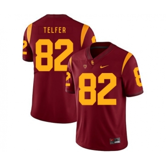 USC Trojans 82 Randall Telfer Red College Football Jersey - Ujersey