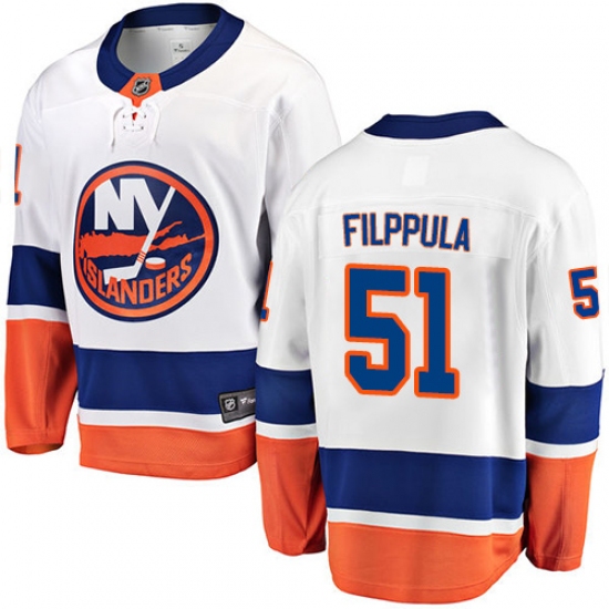 Men's New York Islanders #51 Valtteri Filppula Fanatics Branded White Away Breakaway NHL Jersey - Ujersey
