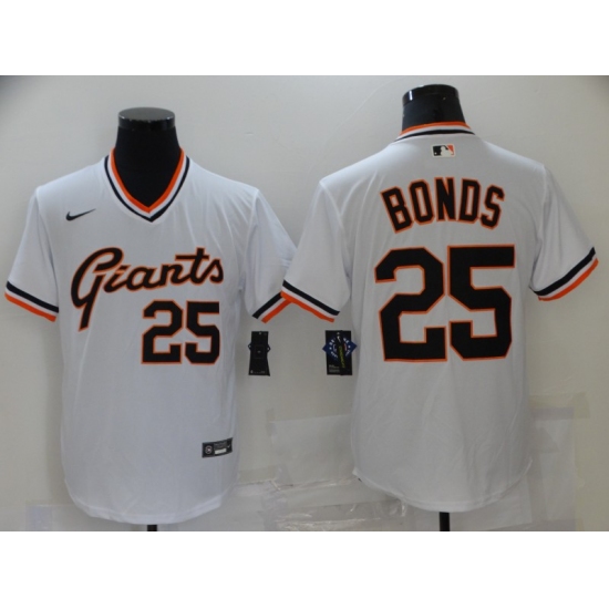 Men's Nike San Francisco Giants #25 Barry Bonds White Fashion Baseball Jersey - Ujersey