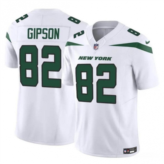 Men's New York Jets #82 Xavier Gipson 2023 F.U.S.E. White Vapor Untouchable Limited Football Stitched Jersey - Ujersey