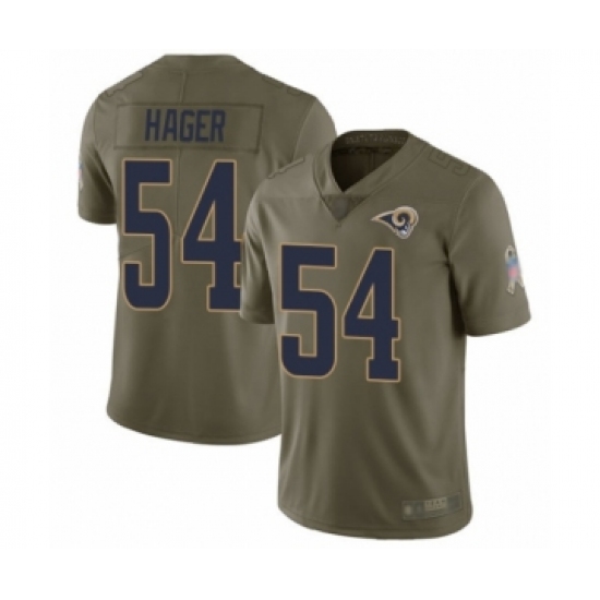 Youth Los Angeles Rams #54 Bryce Hager Limited Olive 2017 Salute to Service Football Jersey - Ujersey