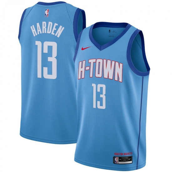 Men's Houston Rockets #13 James Harden Nike Blue 2020-21 Swingman Player Jersey - Ujersey