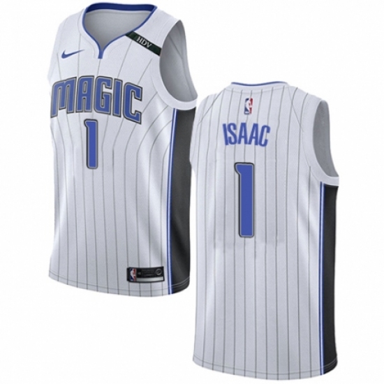 Women's Nike Orlando Magic #1 Jonathan Isaac Authentic NBA Jersey - Association Edition - Ujersey