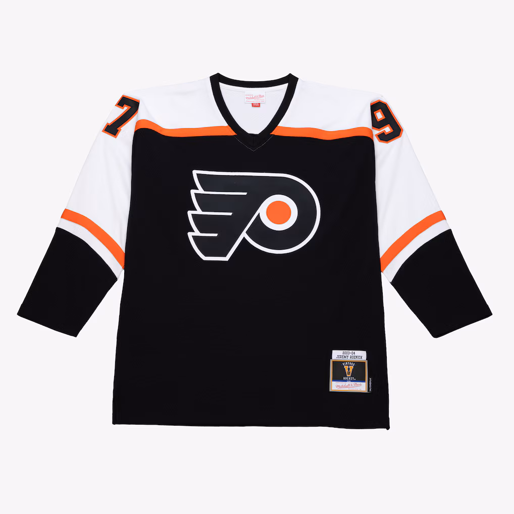 Men's Philadelphia Flyers Jeremy Roenick Mitchell & Ness Black 2003 Power Play Jersey - ujerseystore