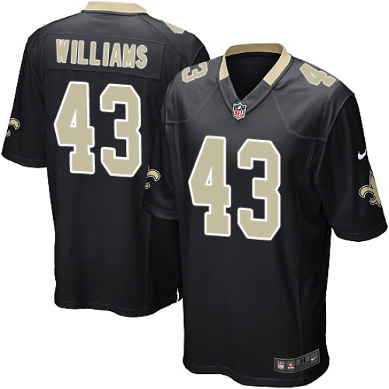 Men's Nike New Orleans Saints #43 Marcus Williams Game Black Team Color NFL Jersey - Ujersey