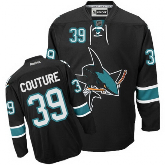 Women's Reebok San Jose Sharks #39 Logan Couture Premier Black Third NHL Jersey - Ujersey