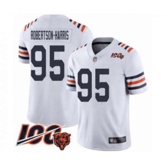 Youth Chicago Bears #95 Roy Robertson-Harris White 100th Season Limited Football Jersey - Ujersey