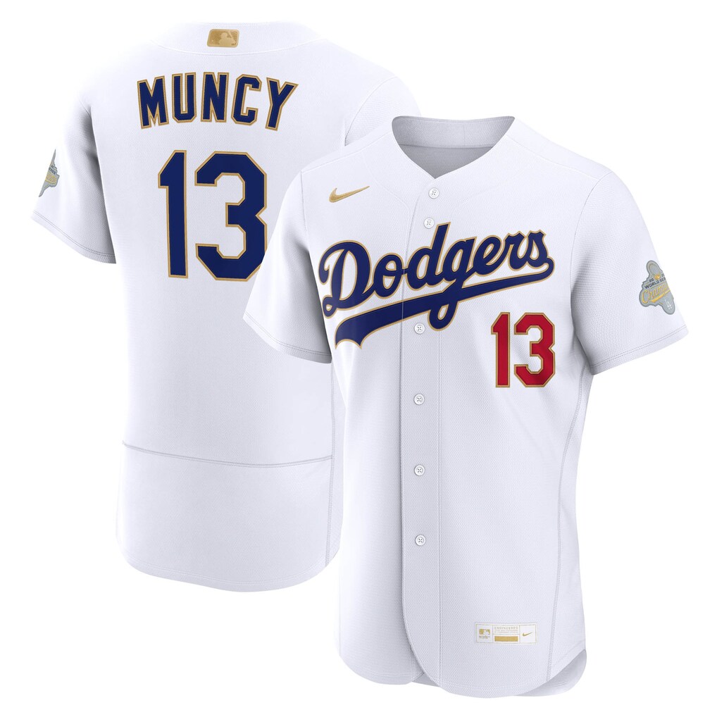 Men's Los Angeles Dodgers Max Muncy Nike White 2026 Gold Collection Authentic Jersey - Ujersey