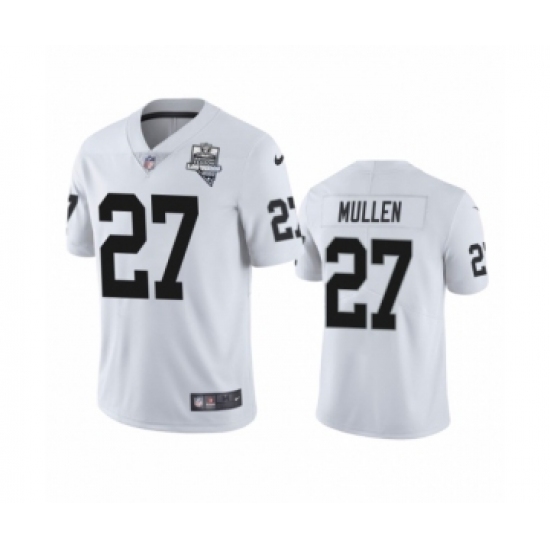 Youth Oakland Raiders #27 Trayvon Mullen White 2020 Inaugural Season Vapor Limited Jersey