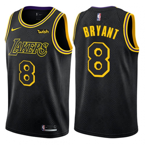 Youth Nike Los Angeles Lakers #8 Kobe Bryant Swingman Black NBA Jersey - City Edition - Ujersey