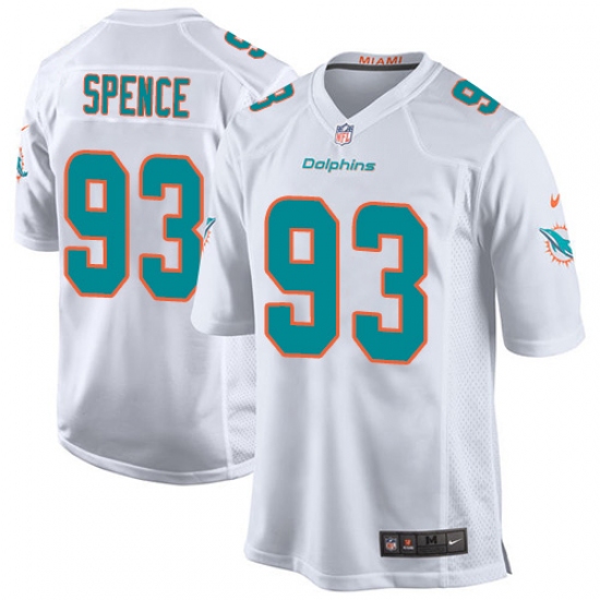 Men's Nike Miami Dolphins #93 Akeem Spence Game White NFL Jersey - Ujersey