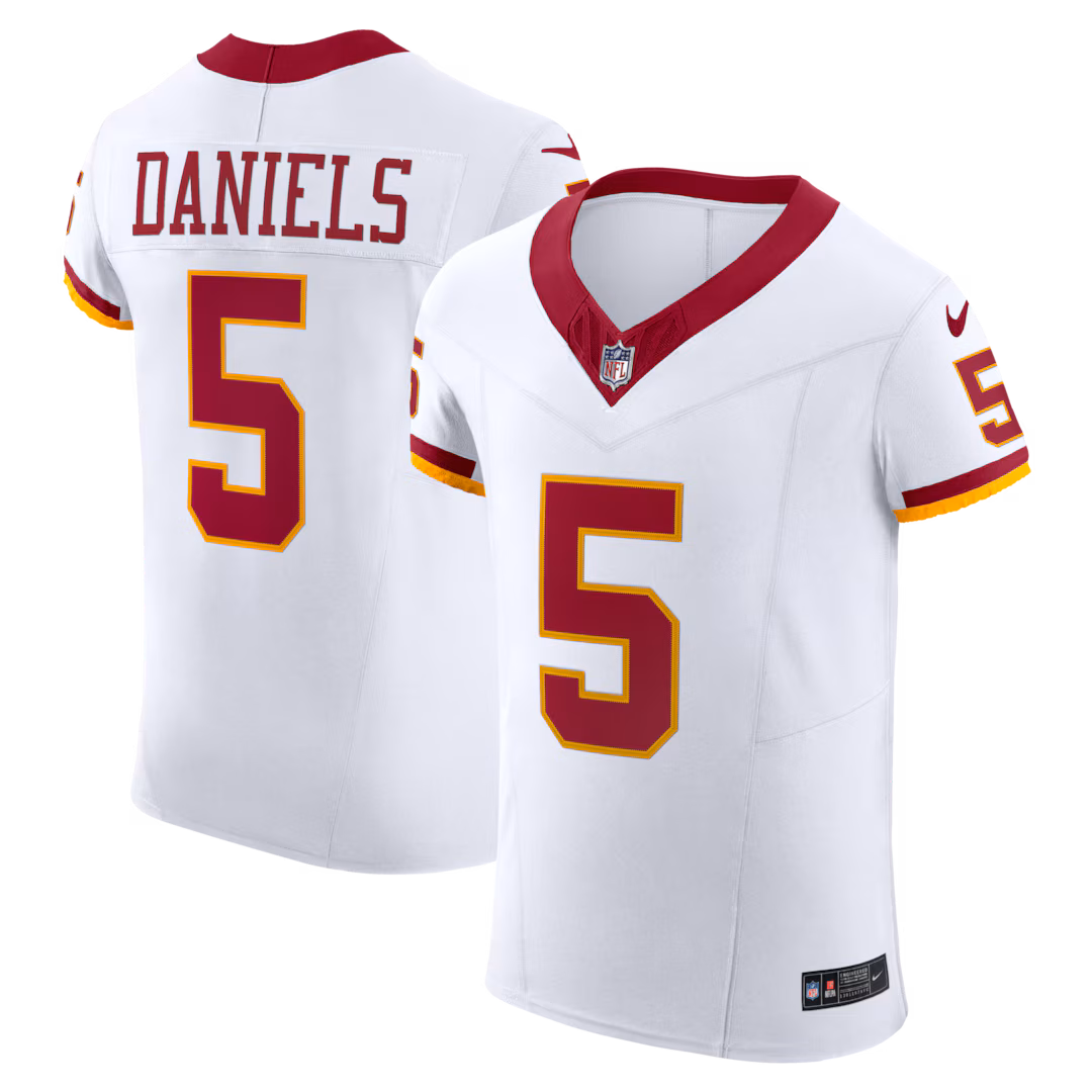 Men's Washington Commanders Jayden Daniels Nike White Alternate 2 Super Bowl Era Vapor F.U.S.E. Elite Jersey - Ujersey