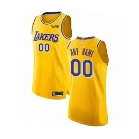 Women's Los Angeles Lakers Customized Authentic Gold Home Basketball Jersey - Icon Edition - Ujersey