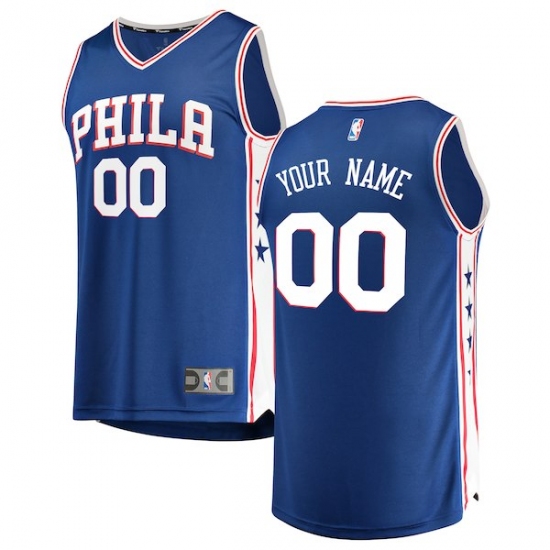 Men's Philadelphia 76ers Fanatics Branded Royal Fast Break Custom Replica Jersey - Icon Edition