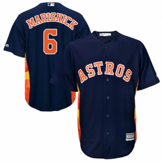 Youth Majestic Houston Astros #6 Jake Marisnick Authentic Navy Blue Alternate Cool Base MLB Jersey - Ujersey