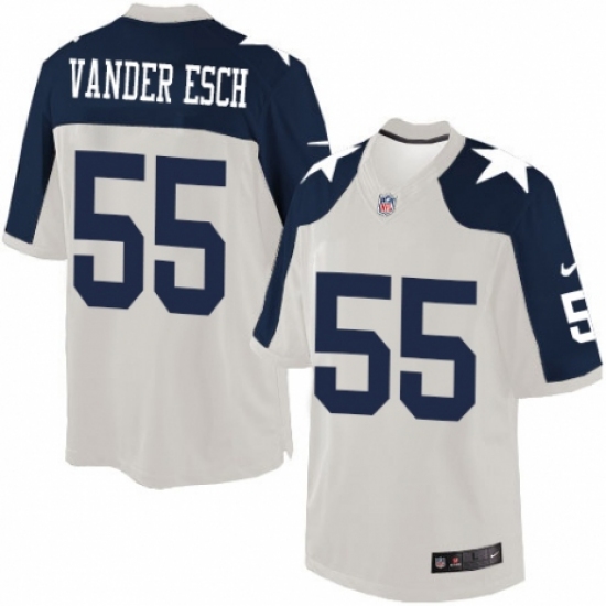 Men's Nike Dallas Cowboys #55 Leighton Vander Esch Limited White Throwback Alternate NFL Jersey - Ujersey