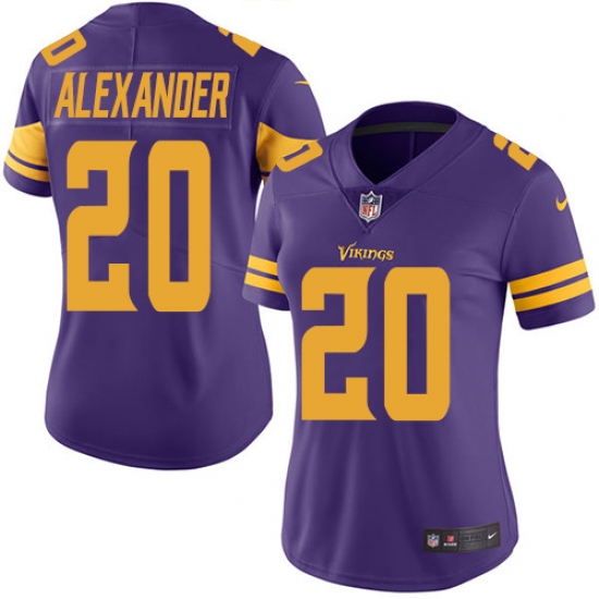 Women's Nike Minnesota Vikings #20 Mackensie Alexander Elite Purple Rush Vapor Untouchable NFL Jersey - Ujersey