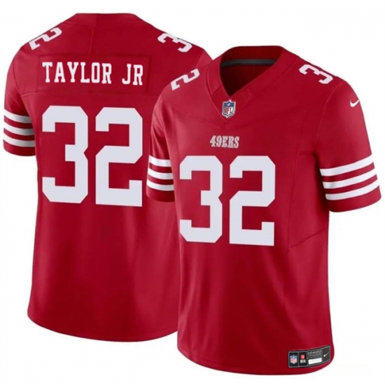 Men's San Francisco 49ers #32 Patrick Taylor Jr Red 2024 F.U.S.E. Vapor Untouchable Limited Stitched Football Jersey - Ujersey