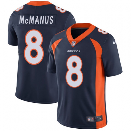 Youth Nike Denver Broncos #8 Brandon McManus Navy Blue Alternate Vapor Untouchable Limited Player NFL Jersey - Ujersey