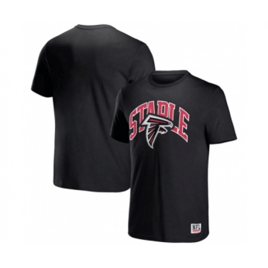 Men's Atlanta Falcons x Staple Black Logo Lockup T-Shirt - Ujersey