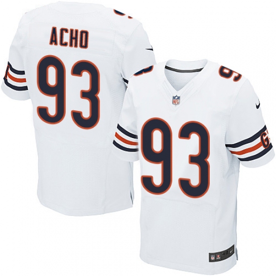 Men's Nike Chicago Bears #93 Sam Acho Elite White NFL Jersey - Ujersey