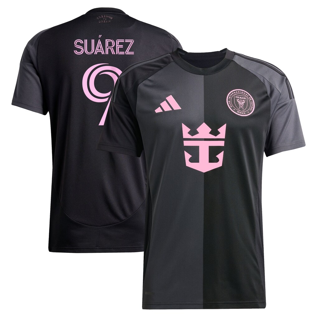 Men's Inter Miami CF Luis Suarez adidas Black 2025 The Fortitude Kit Replica Player Jersey - Ujersey