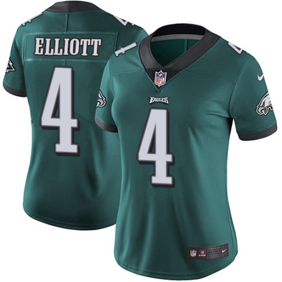 Women's Nike Philadelphia Eagles #4 Jake Elliott Midnight Green Team Color Vapor Untouchable Limited Player NFL Jersey - Ujersey