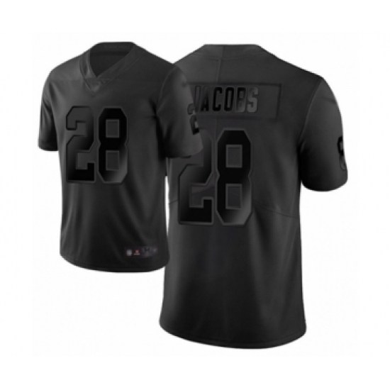 Youth Oakland Raiders #28 Josh Jacobs Limited Black City Edition Football Jersey