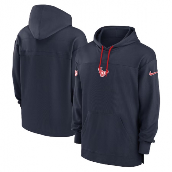 Men's Houston Texans Navy Performance Pullover Hoodie - Ujersey