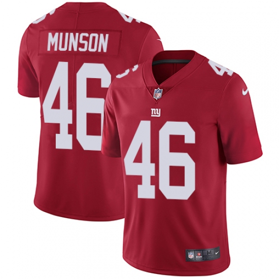 Youth Nike New York Giants #46 Calvin Munson Red Alternate Vapor Untouchable Elite Player NFL Jersey - Ujersey