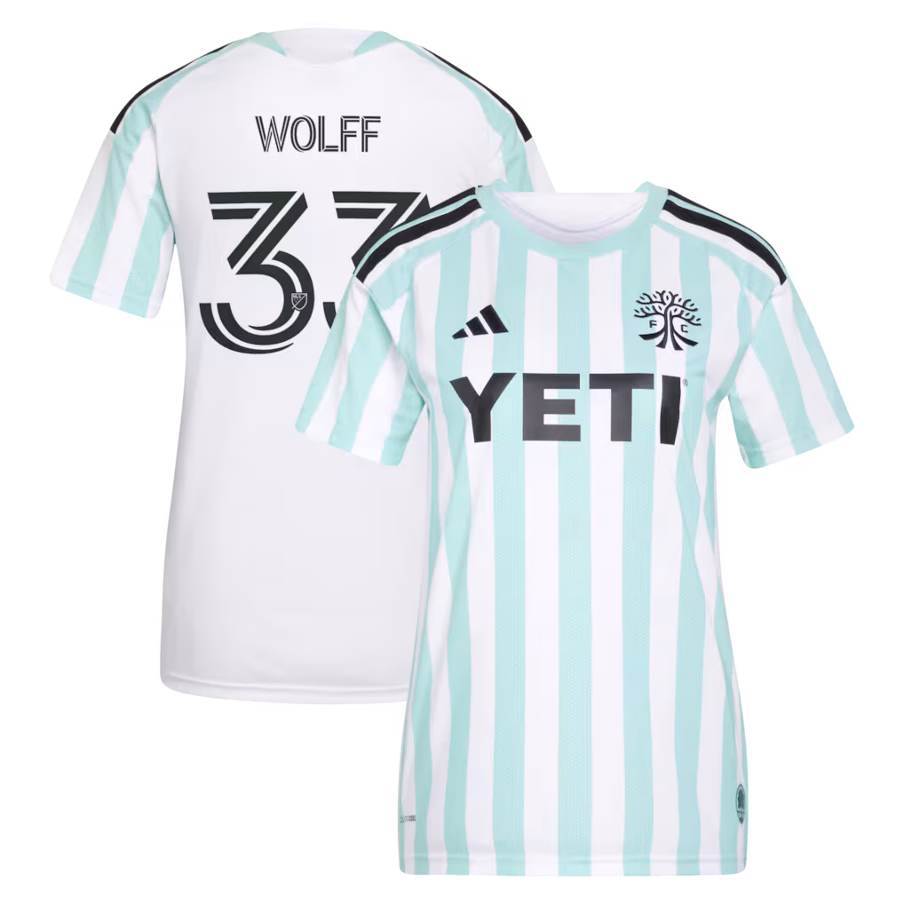 Women's Austin FC Owen Wolff adidas White 2026 The Rooted Kit Replica Jersey - Ujersey NHL