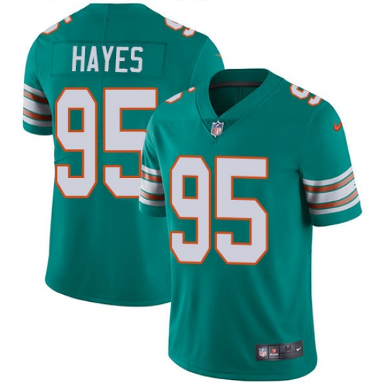 Youth Nike Miami Dolphins #95 William Hayes Aqua Green Alternate Vapor Untouchable Limited Player NFL Jersey - Ujersey