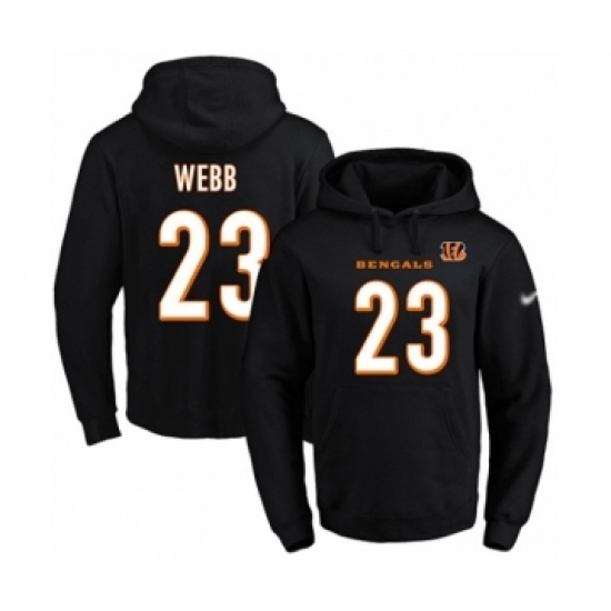 Football Men's Cincinnati Bengals #23 B.W. Webb Black Name & Number Pullover Hoodie - Ujersey