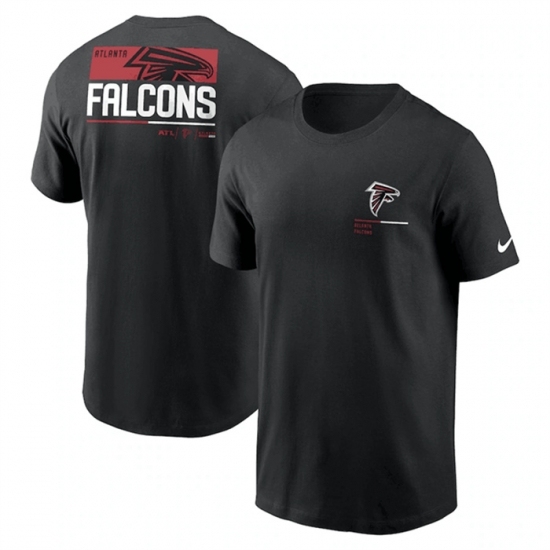 Men's Atlanta Falcons Black Team Incline T Shirt - Ujersey
