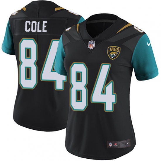 Women's Nike Jacksonville Jaguars #84 Keelan Cole Black Alternate Vapor Untouchable Limited Player NFL Jersey - Ujersey