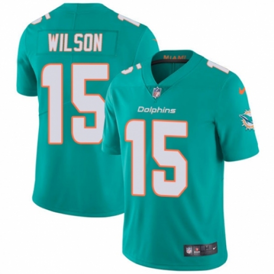 Youth Nike Miami Dolphins #15 Albert Wilson Aqua Green Team Color Vapor Untouchable Limited Player NFL Jersey - Ujersey