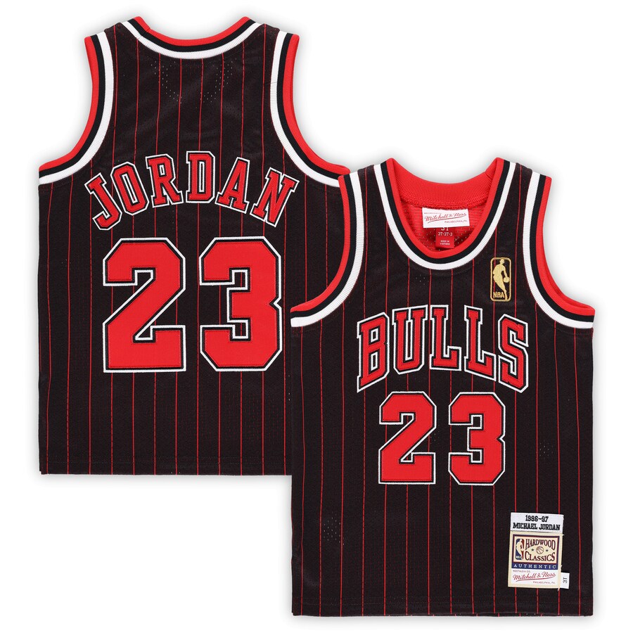 Toddler Chicago Bulls Michael Jordan Mitchell & Ness Black 1996/97 Hardwood Classics Authentic Jersey - Ujersey NHL